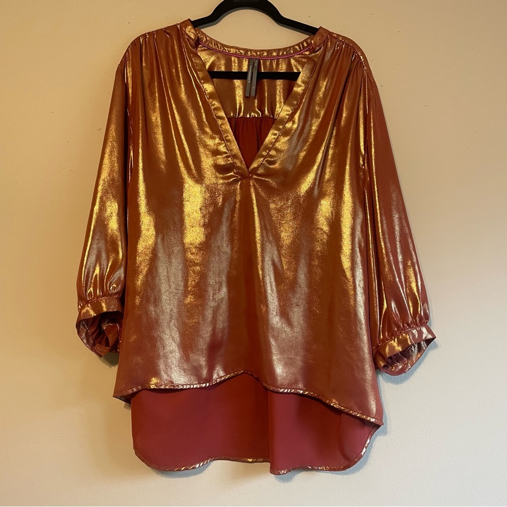 Metallic party blouse